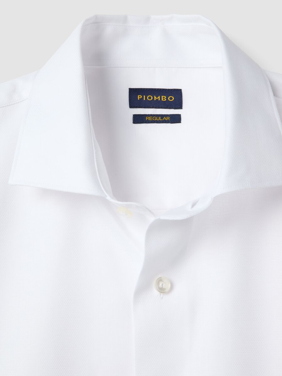 Camicia in puro cotone bianca regular fit easy iron_5