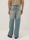 Blue baggy jeans in pure stretch cotton_3