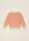 Pink pure cotton baby girl jumper with embroidered slogan_2