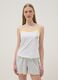 Multicolour pure cotton short pyjamas, regular fit, with gathered trims_1