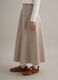 High-waisted skirt in pure cotton with multicolour stripes_3