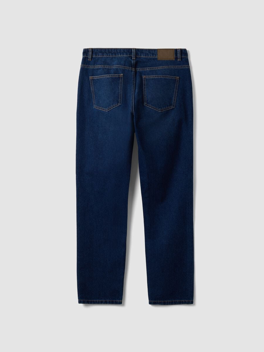 Dark blue slim-fit jeans in a cotton-viscose blend_2