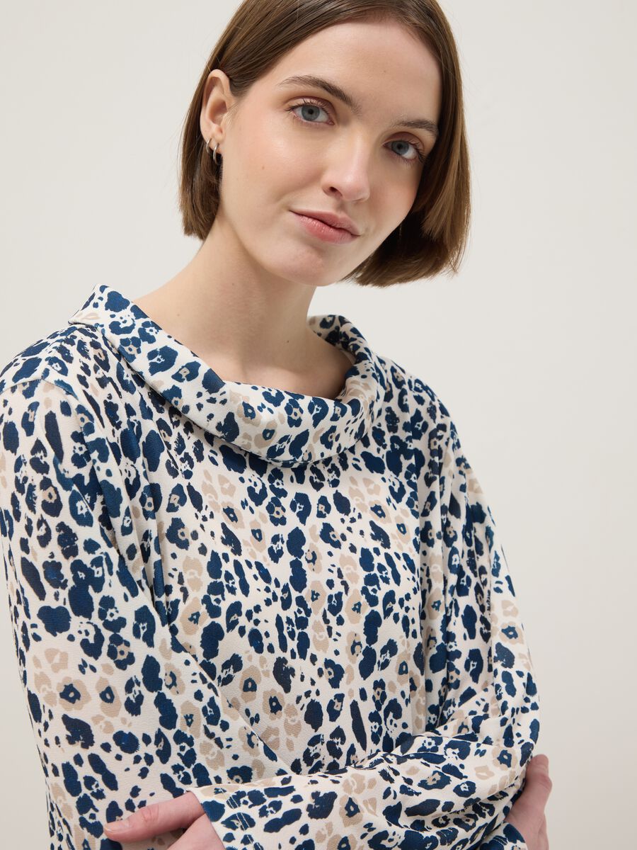 Multicolour long-sleeve regular fit shirt with pattern_0
