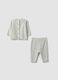 Grey organic cotton knitted set for babies_1