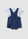 Multicoloured pure cotton baby outfit with Mickey Mouse_1