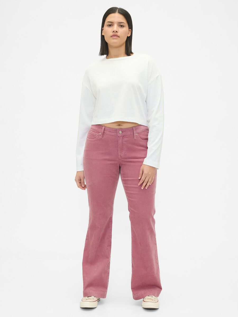 Pantaloni flare fit elasticizzati_0
