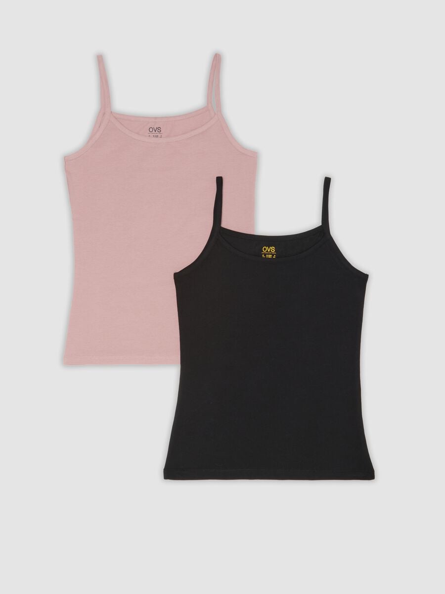 2-pack of multicolour organic stretch cotton camisoles with thin straps_4