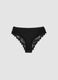 Black Brazilian briefs in stretch microfibre with lace_1