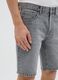 Shorts da uomo in puro cotone grigio slim fit_2