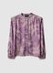 Multicolour viscose blend regular fit shirt with mandarin collar_4