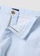 Light blue striped stretch cotton chino shorts, regular fit_5