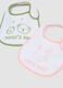 Pack of four multicolour baby bibs in organic cotton blend_2