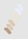 Multipack of seven white invisible socks in stretch fabric_0