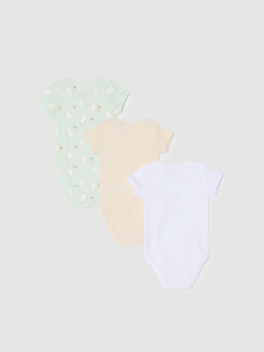 Tripack body multicolor da neonato in puro cotone_1