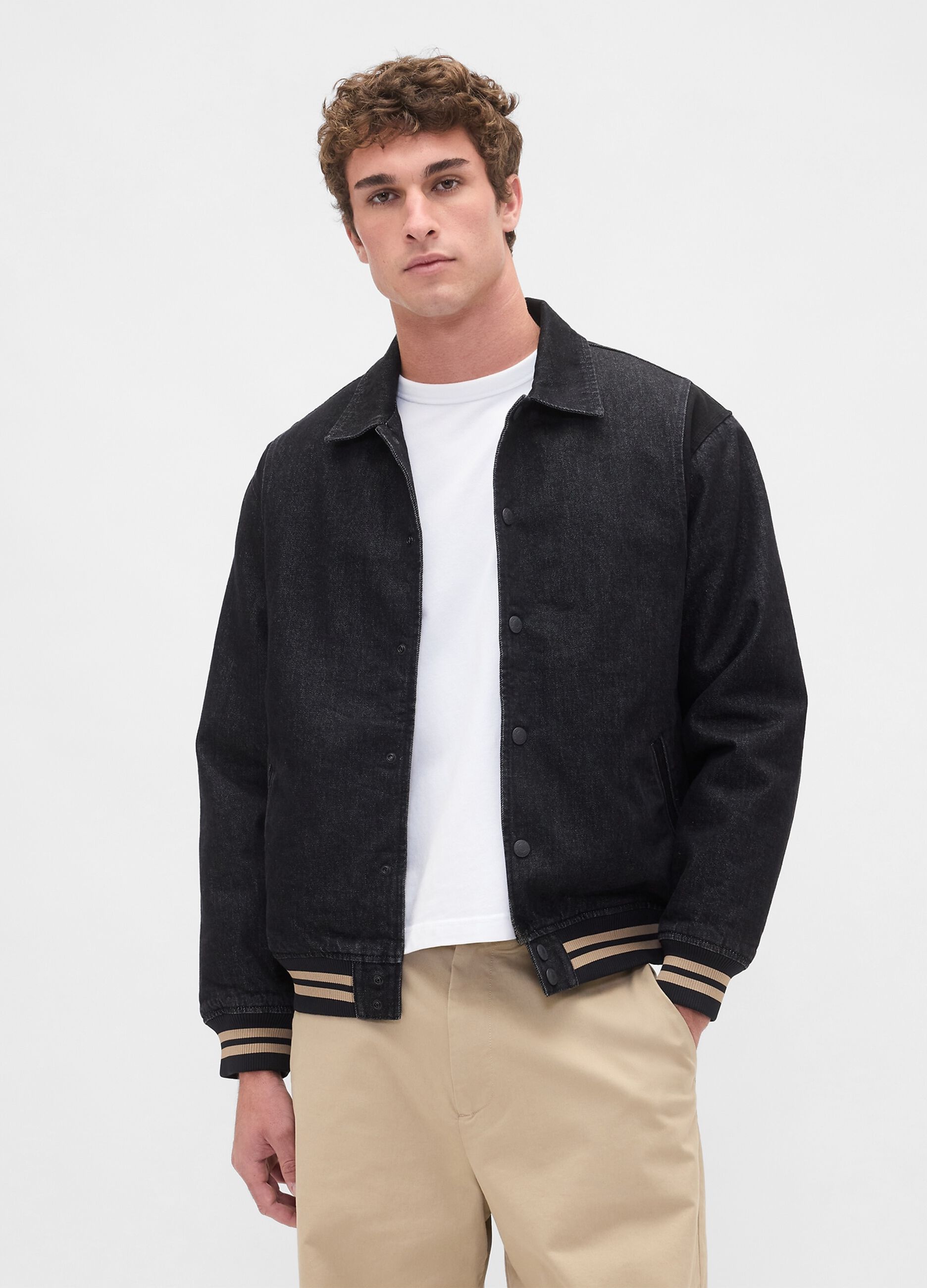 Men's Black Cotton Jacket