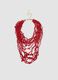 Red multi-layer necklace with adjustable clasp_0