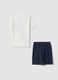 Boys&rsquo; multicolour pure cotton short pyjamas with sharks_1