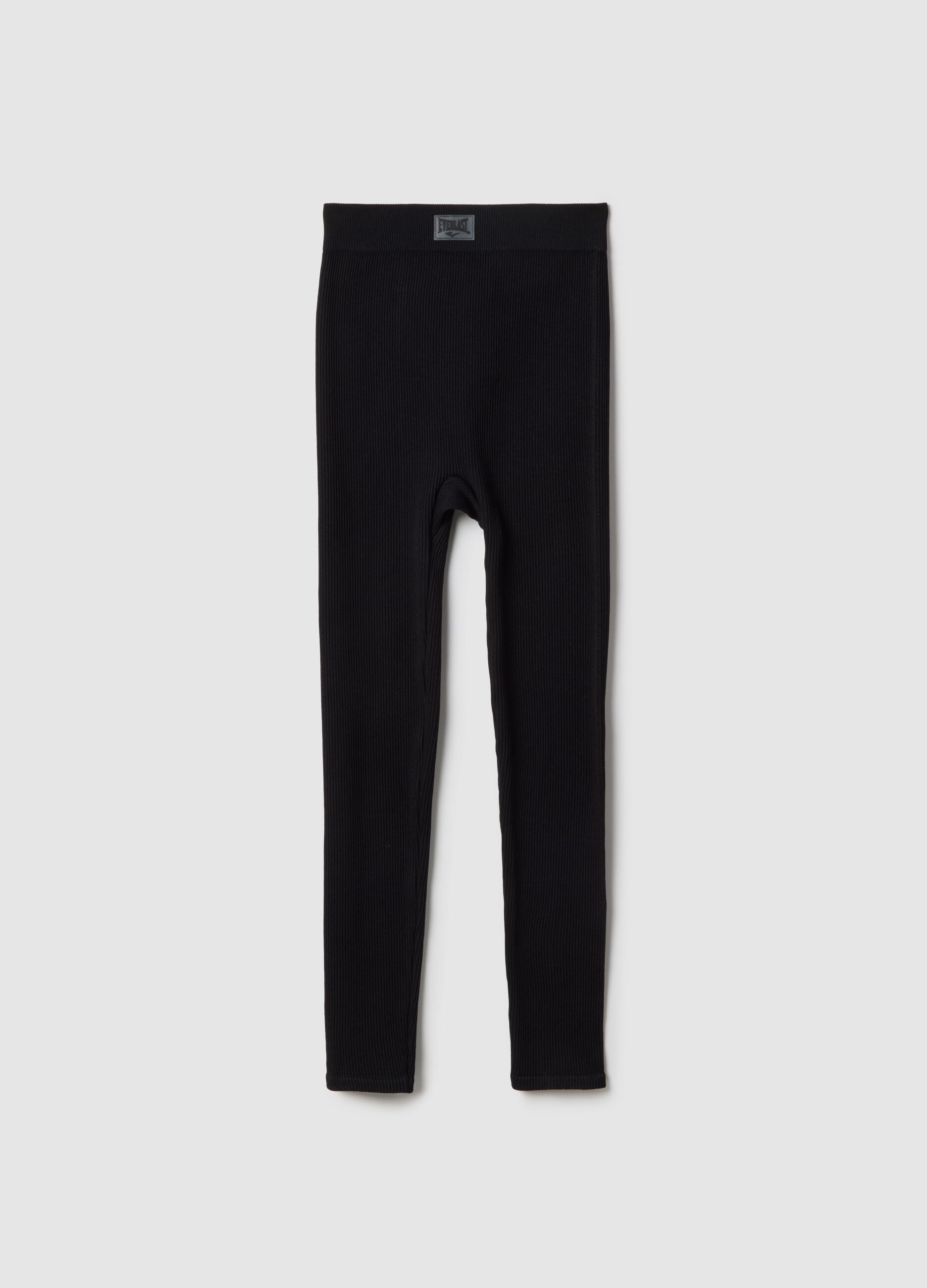 Slim Fit Black Long Sports Leggings