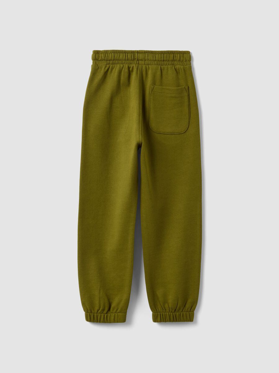 Green organic cotton jogger trousers_1