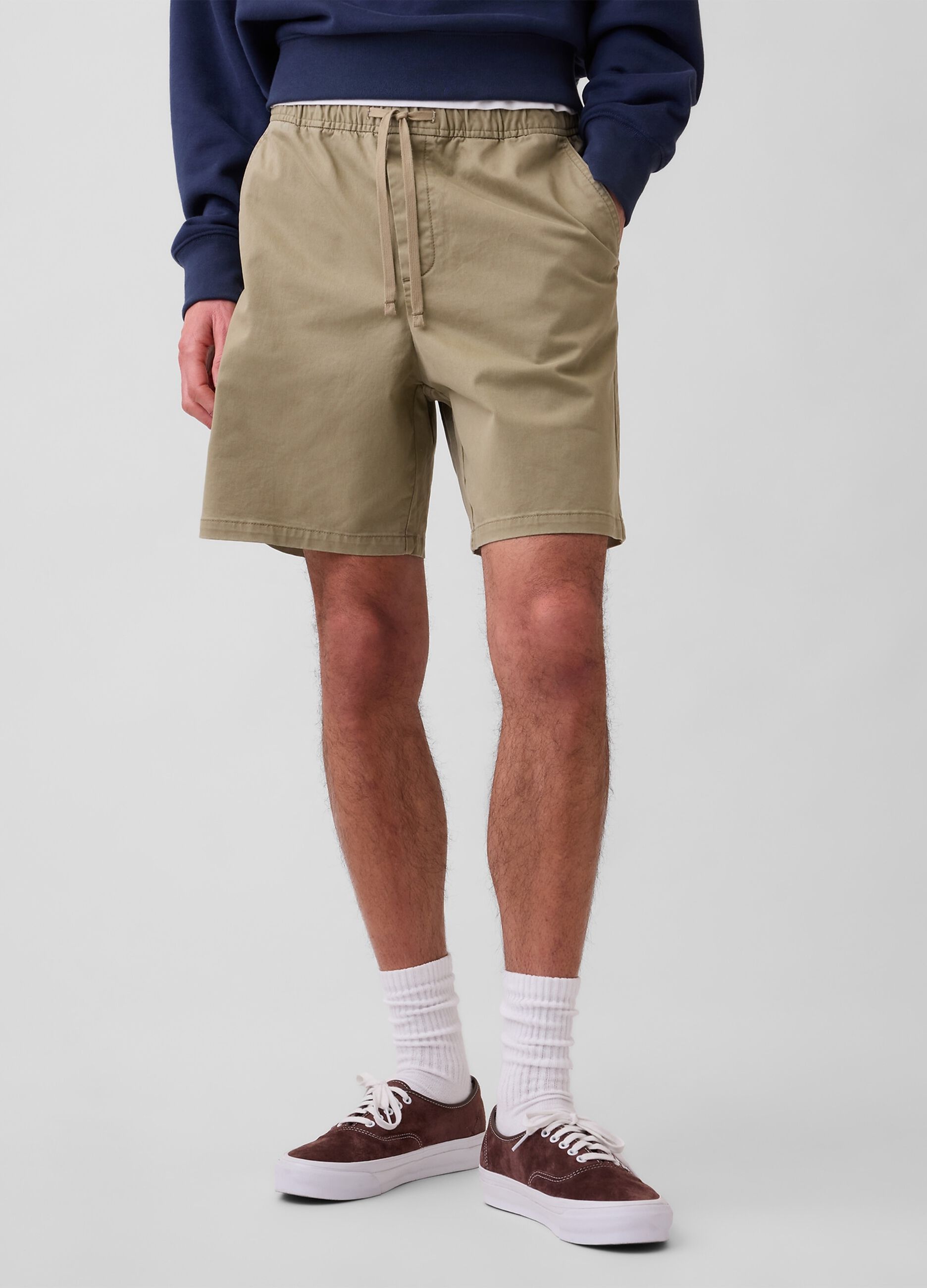 Stretch cotton shorts