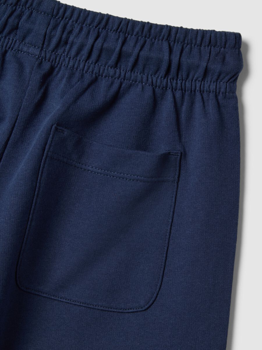 Boys' Regular Fit Blue Pure Cotton Shorts_3