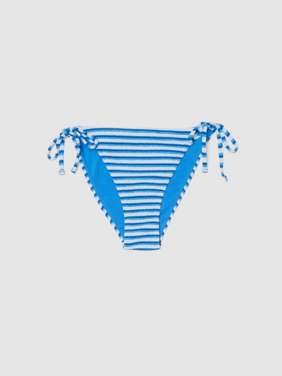 Blue striped stretch bikini bottoms_4