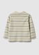 Long-sleeve pure cotton T-shirt with multicolour stripes_1