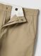Regular fit straight beige chino trousers in pure cotton twill_5