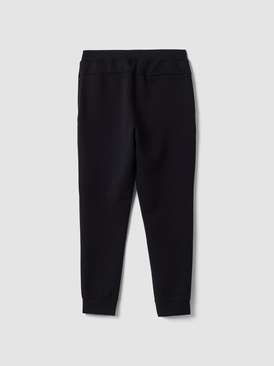 Black regular-fit joggers in stretch Easy Dry fabric_6