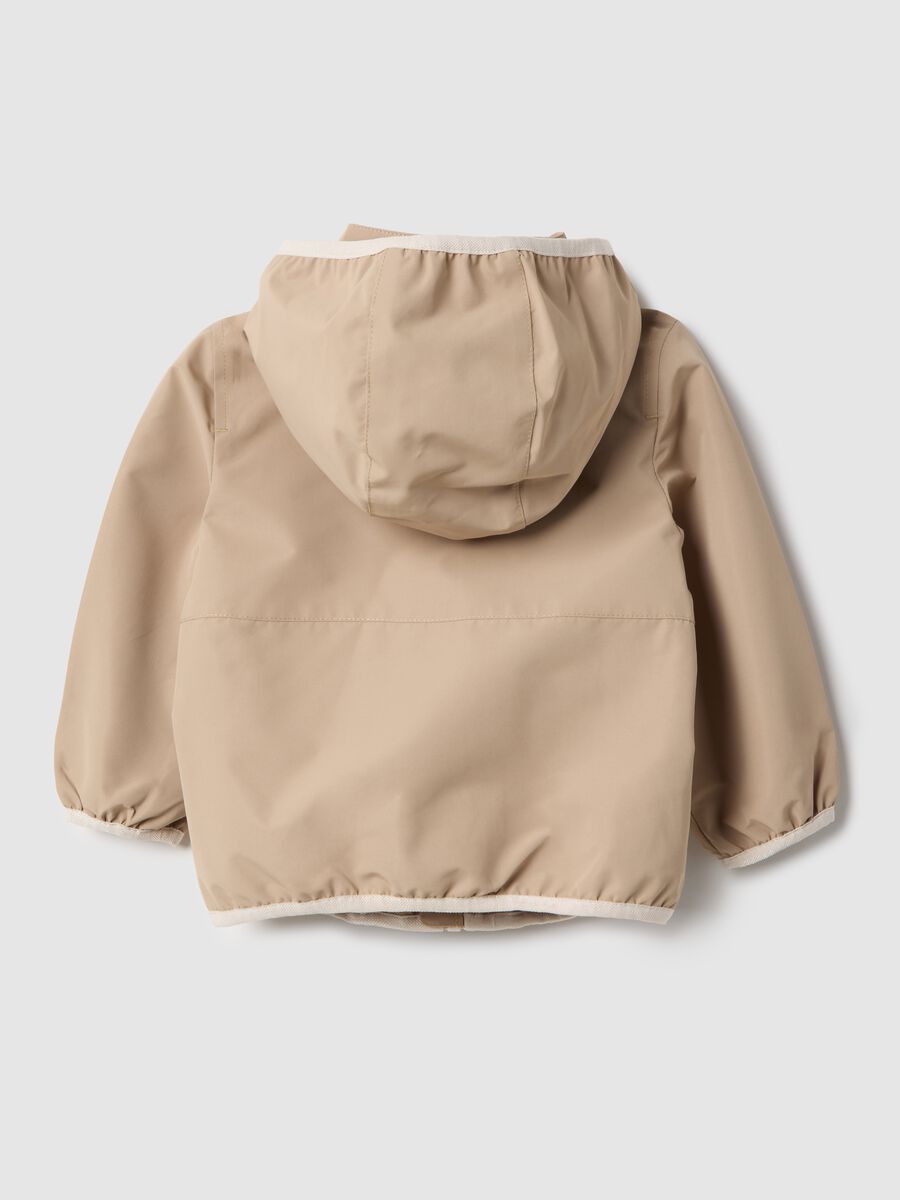 Giacca beige regular fit con cappuccio per bimbo_1