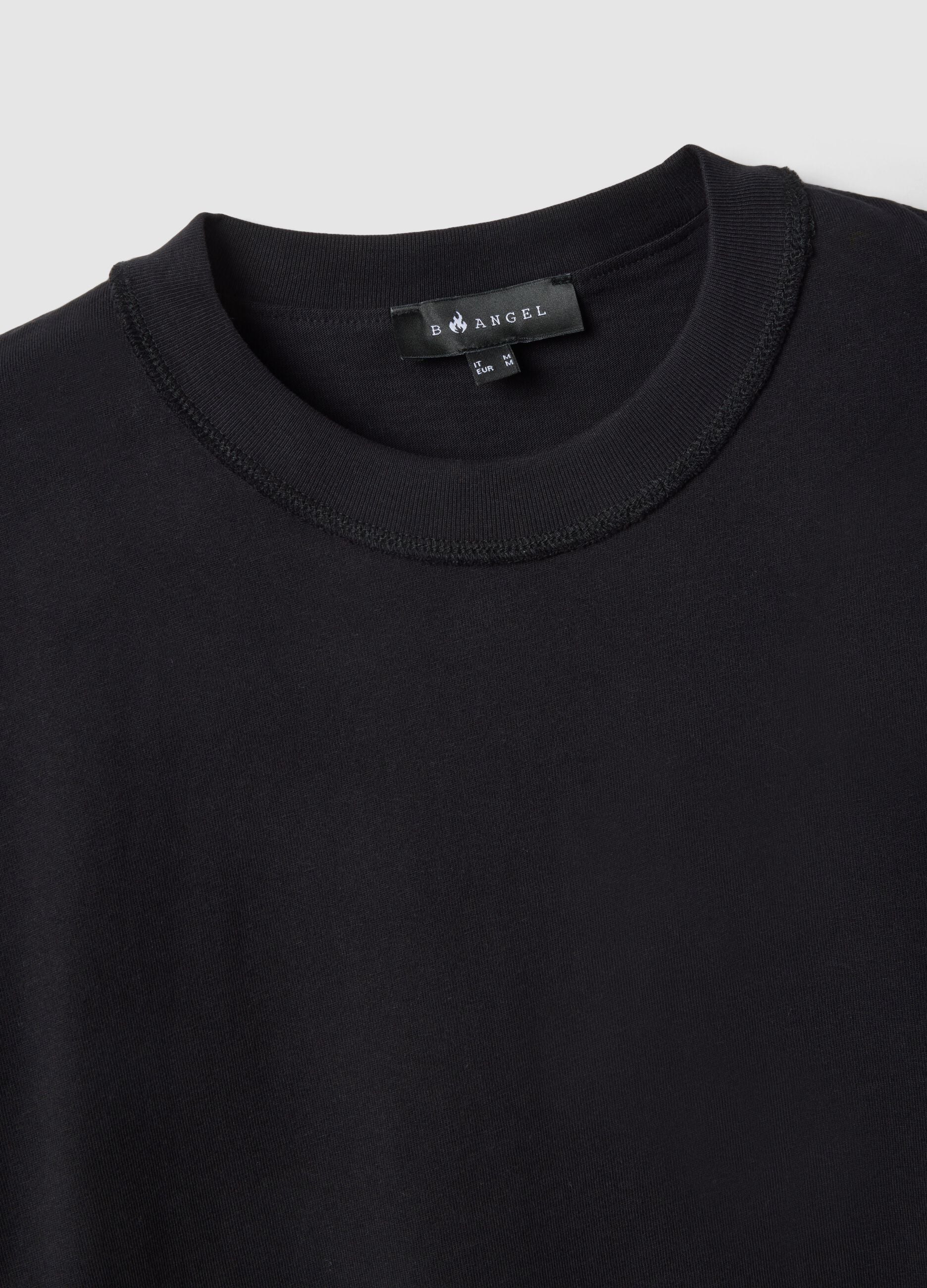 Black pure cotton boxy fit t-shirt