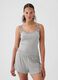 Stretch grey pyjama with lace details_0