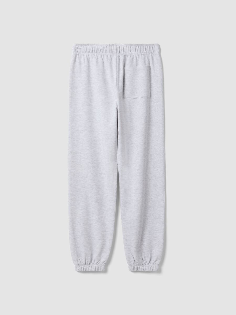 Grey pure cotton jogger trousers_1