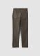 Grey regular-fit stretch cotton twill trousers_1