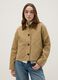 Regular fit beige pure cotton jacket with contrast collar_2
