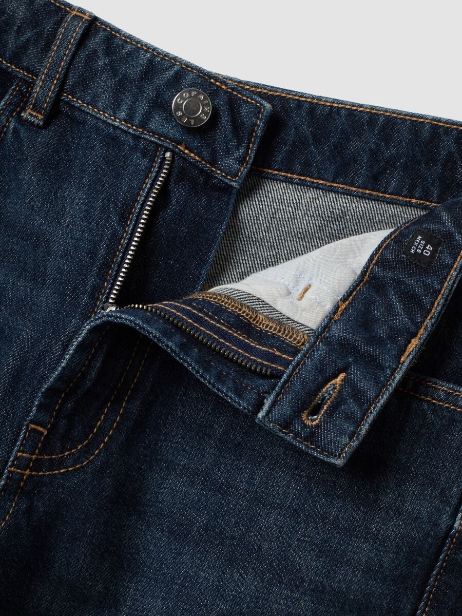 Jeans blu balloon fit in puro cotone_5
