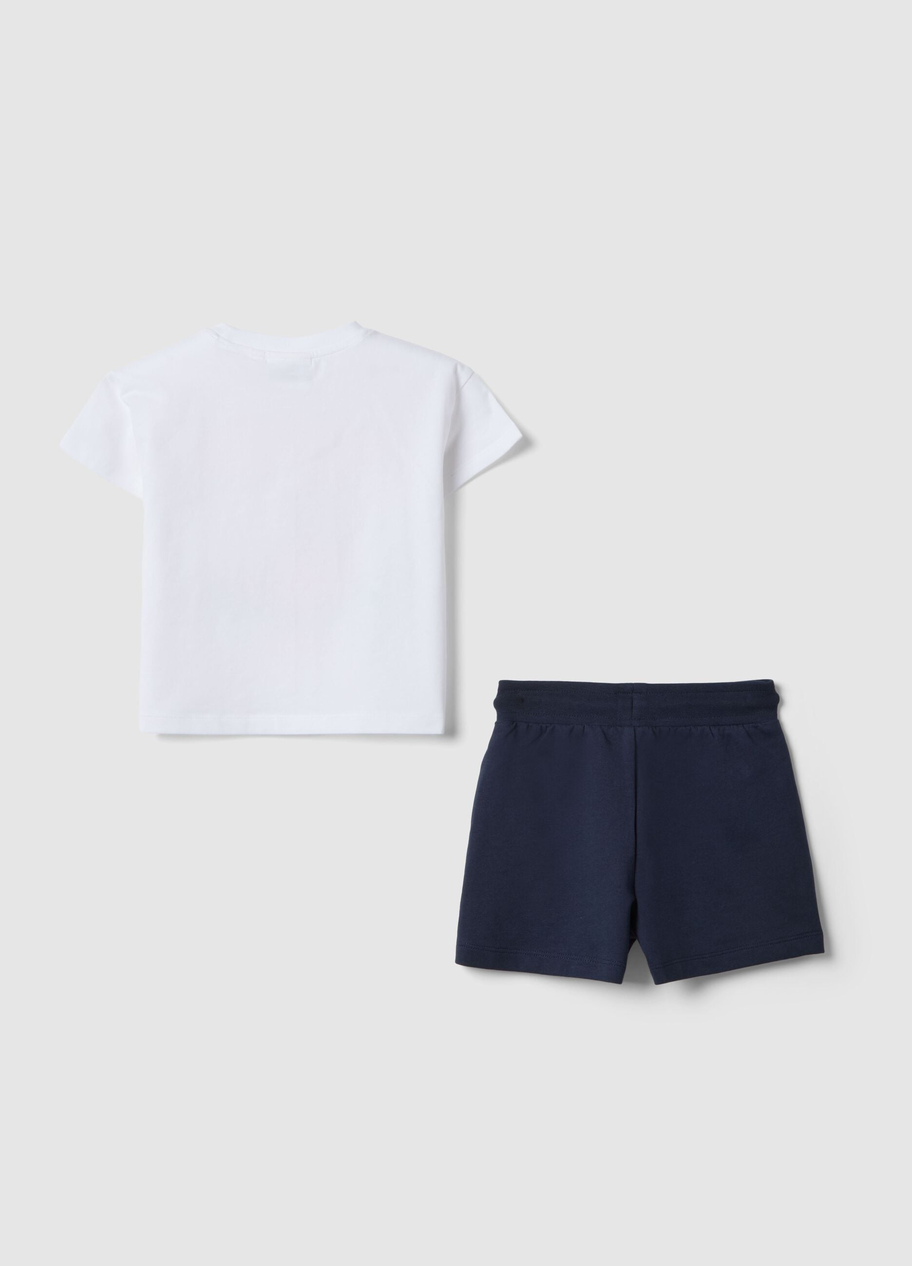 Multicolour Stretch Cotton Set for Girls with Peach Print