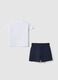 Multicolour Stretch Cotton Set for Girls with Peach Print_1
