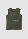 Children's Green Regular Fit Cotton Vest_0