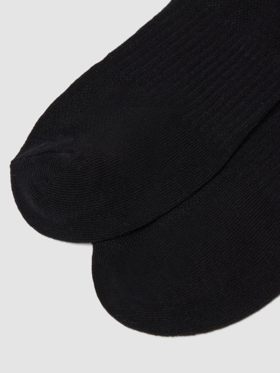 3-pack of black ankle sports socks in organic cotton blend_1