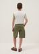 Green stretch cotton cargo shorts_1