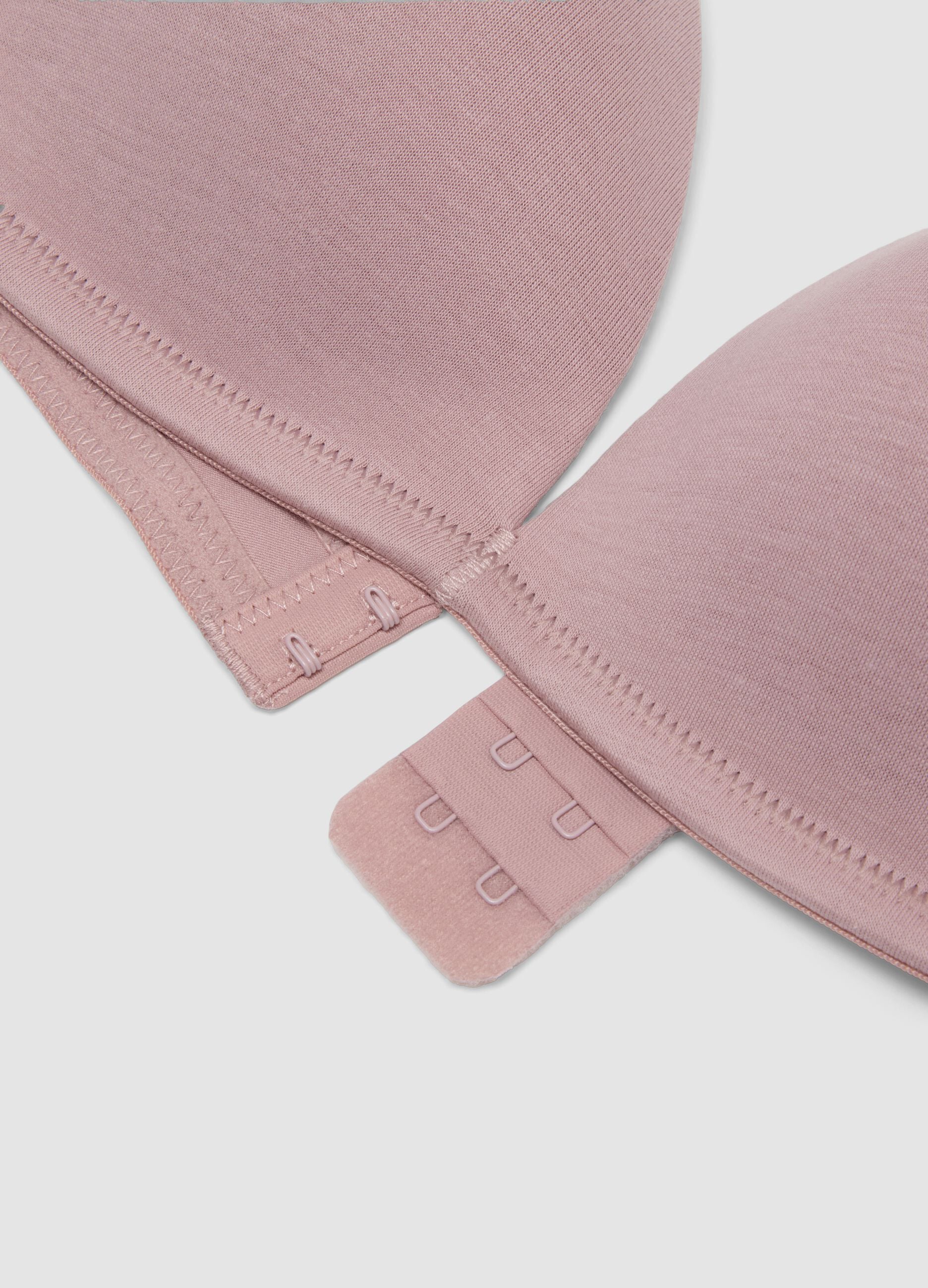 Purple padded organic cotton bra