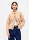 Beige knitted cardigan for women_0