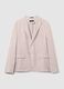 White and brown slim-fit blazer in striped seersucker_4
