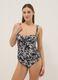 Multicoloured stretch floral print swimsuit_0