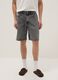 Blue skater fit pure cotton denim shorts_1