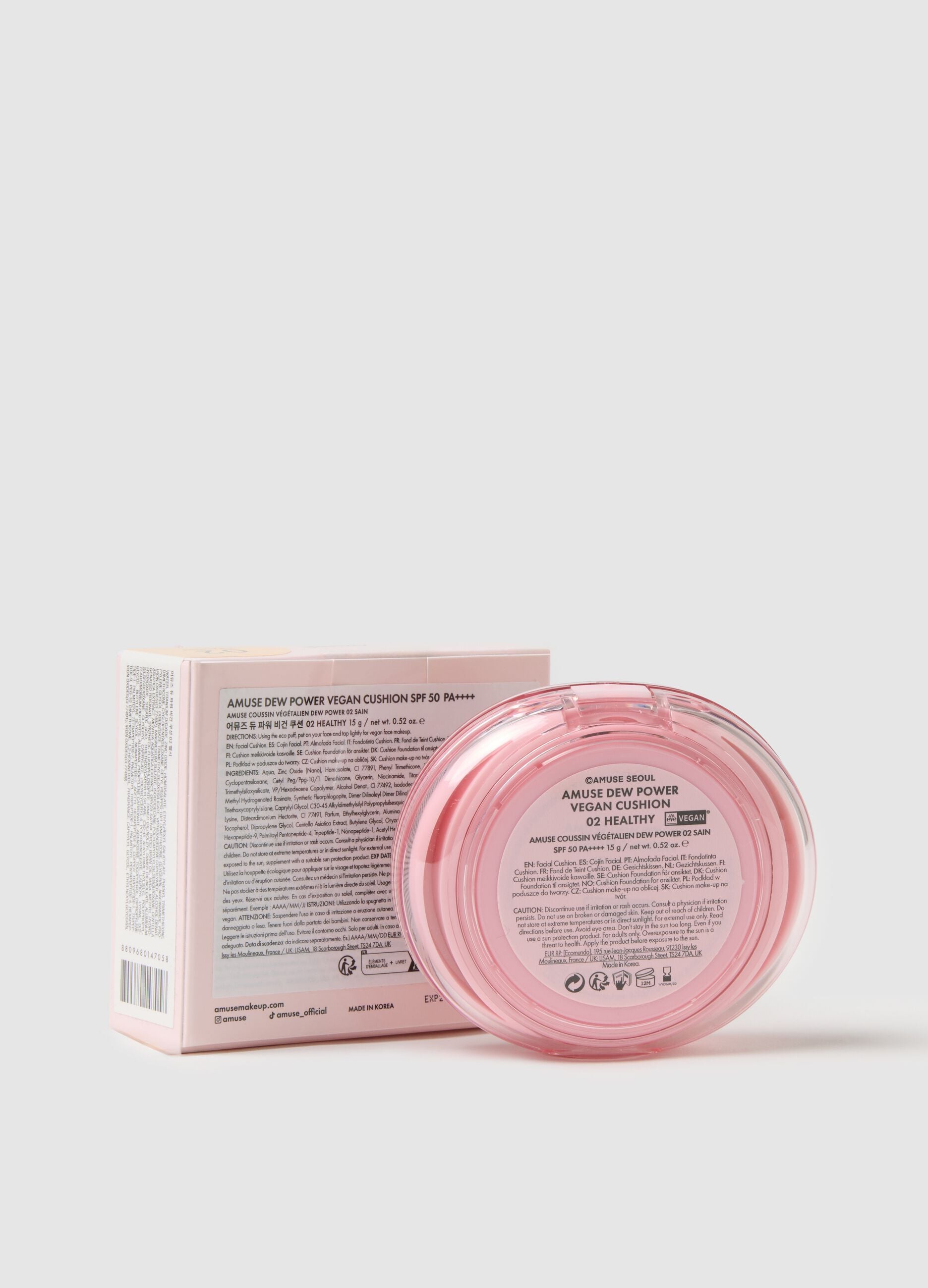 Dewy skin effect cushion foundation. Provides healthy, flawless, and radiant skin for 24 hours!