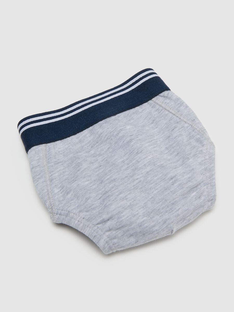 Boys' Grey Stretch Cotton Regular Fit Briefs_3