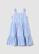 Girls&rsquo; multicolour striped pure cotton dress, regular fit_1