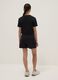 Girls' black cotton blend cargo shorts relaxed fit_1
